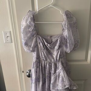 Bridgerton style purple dress